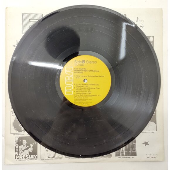 Elvis Presley "The wonderful world of Christmas" 1976 vinyl record VG+ Canada - Picture 9 of 10